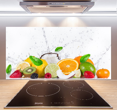 Cooker splashback Fruit and water