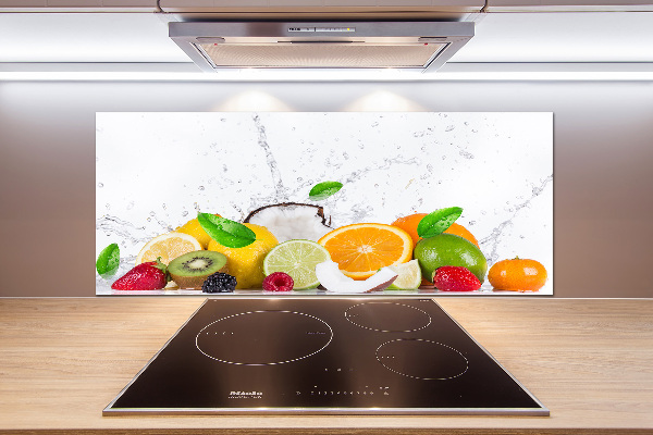 Cooker splashback Fruit and water