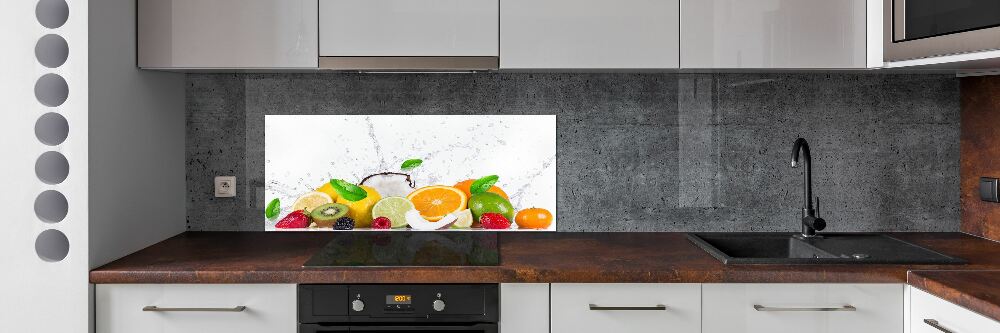 Cooker splashback Fruit and water