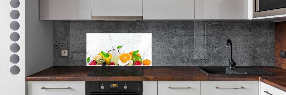 Cooker splashback Fruit and water