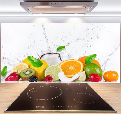 Cooker splashback Fruit and water