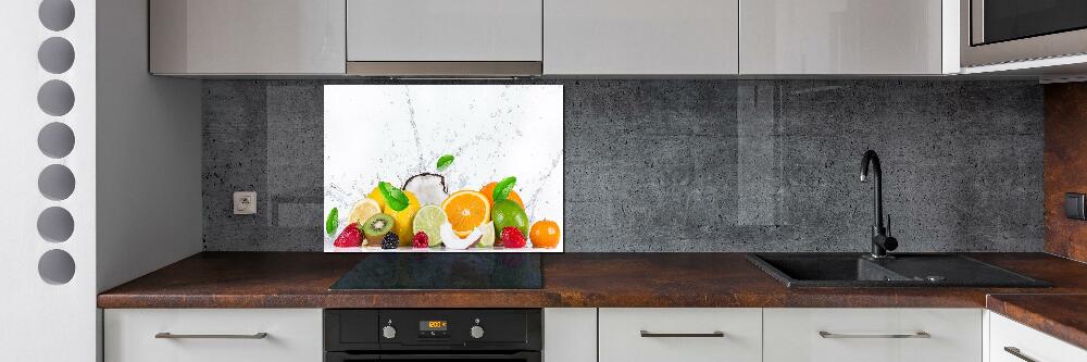 Cooker splashback Fruit and water