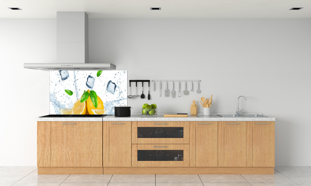 Cooker splashback Ice lemons