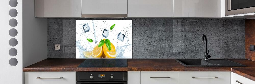 Cooker splashback Ice lemons