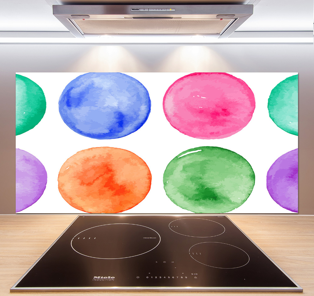 Kitchen splashback Colorful wheels