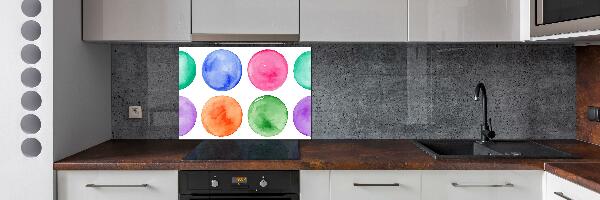 Kitchen splashback Colorful wheels