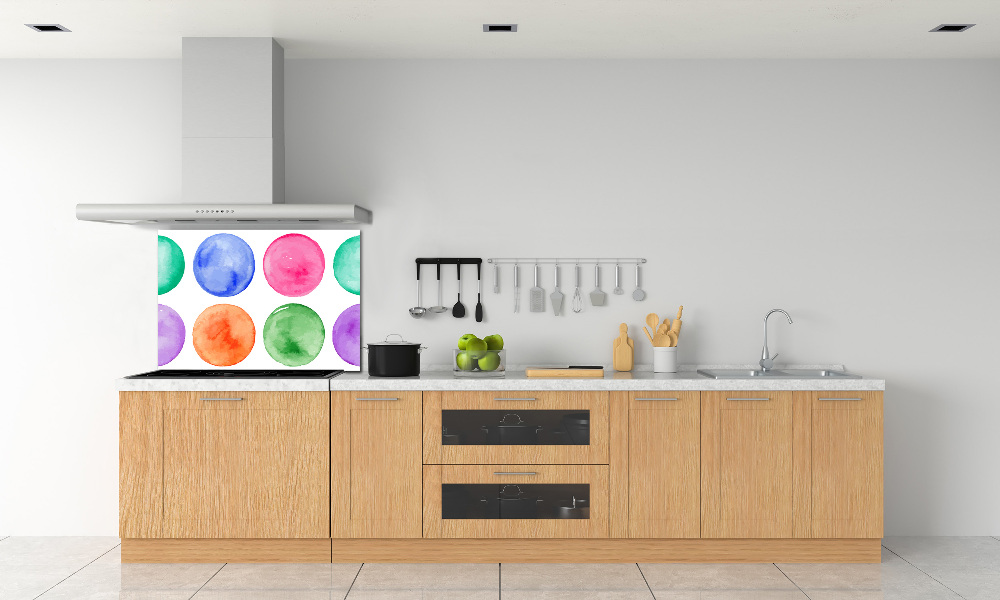 Kitchen splashback Colorful wheels