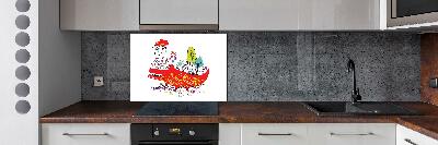 Kitchen splashback Colorful crocodile