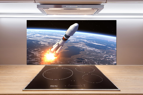 Cooker splashback A space rocket