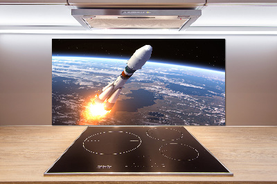 Cooker splashback A space rocket