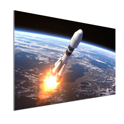 Cooker splashback A space rocket