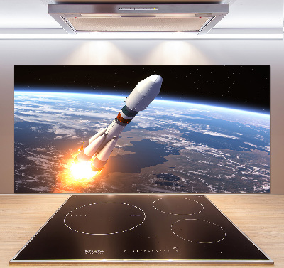 Cooker splashback A space rocket