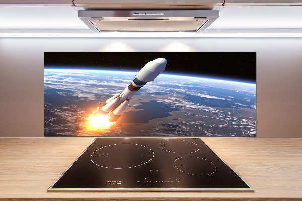 Cooker splashback A space rocket