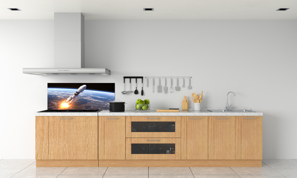 Cooker splashback A space rocket