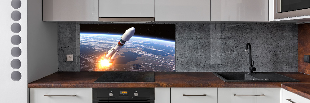 Cooker splashback A space rocket