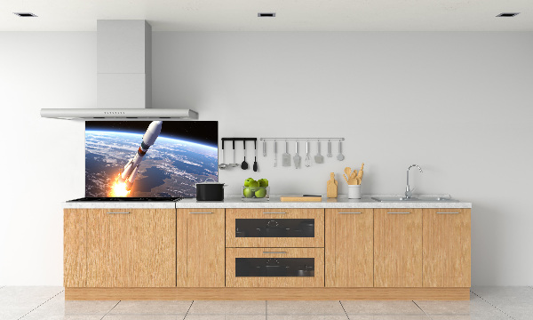 Cooker splashback A space rocket