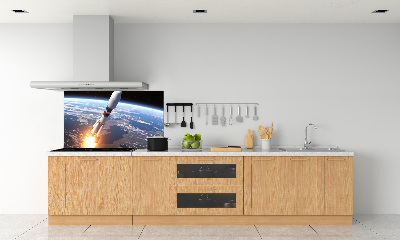 Cooker splashback A space rocket