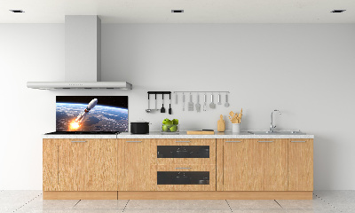 Cooker splashback A space rocket