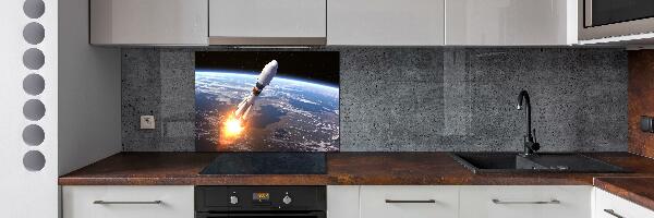 Cooker splashback A space rocket