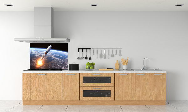 Cooker splashback A space rocket