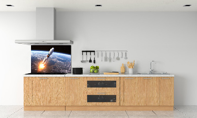 Cooker splashback A space rocket