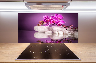 Cooker splashback Pink orchid