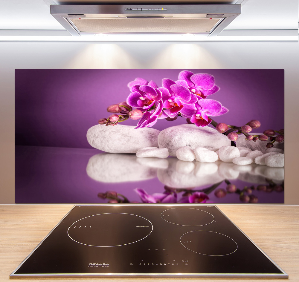 Cooker splashback Pink orchid