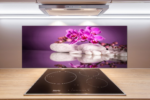 Cooker splashback Pink orchid