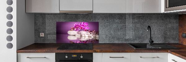 Cooker splashback Pink orchid