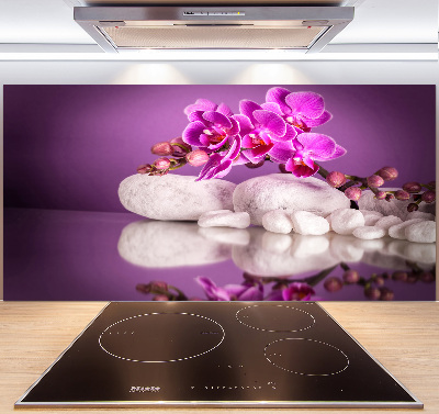 Cooker splashback Pink orchid