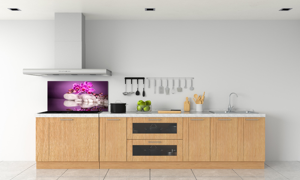 Cooker splashback Pink orchid