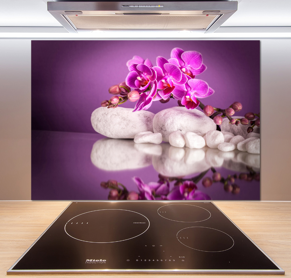 Cooker splashback Pink orchid