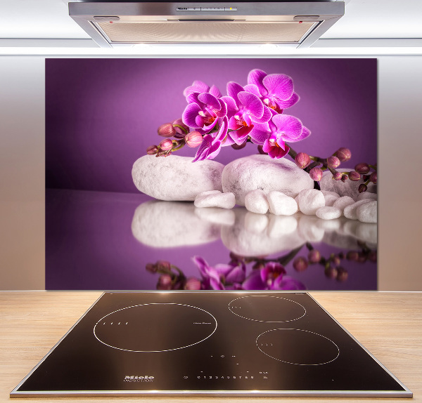 Cooker splashback Pink orchid