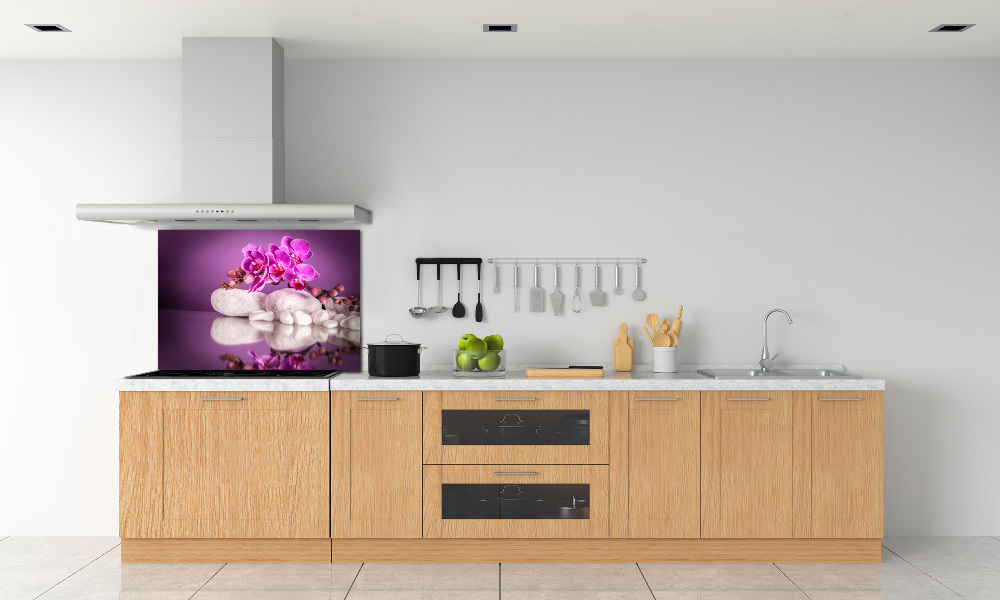 Cooker splashback Pink orchid