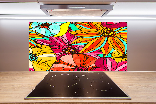 Cooker splashback Floral pattern