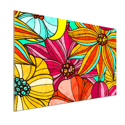 Cooker splashback Floral pattern