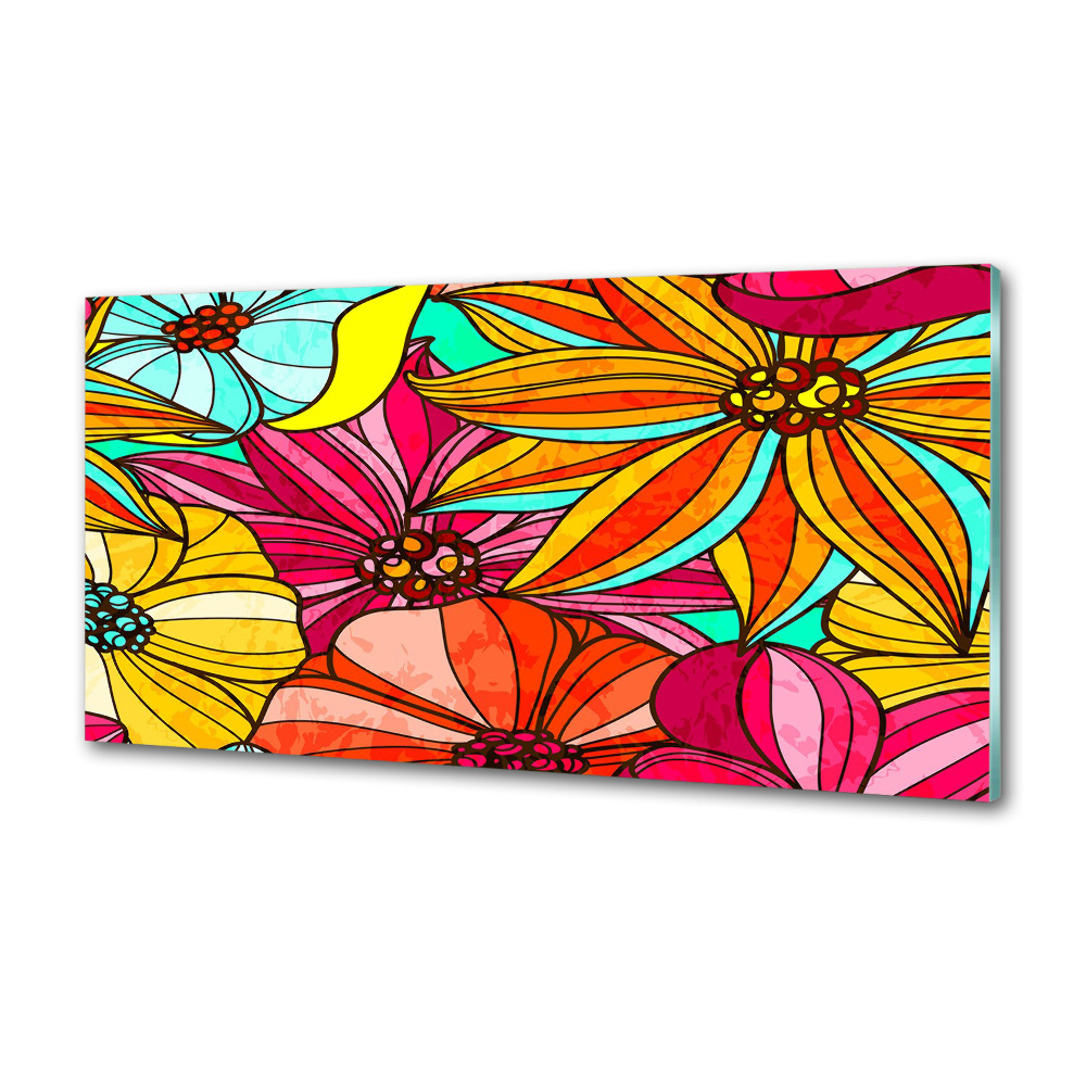 Cooker splashback Floral pattern