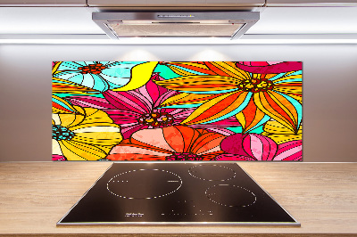 Cooker splashback Floral pattern