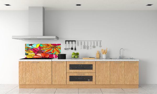 Cooker splashback Floral pattern