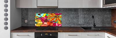 Cooker splashback Floral pattern