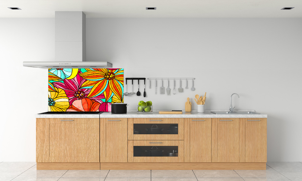 Cooker splashback Floral pattern