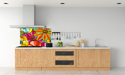 Cooker splashback Floral pattern