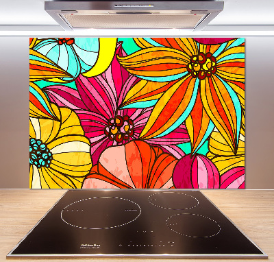 Cooker splashback Floral pattern