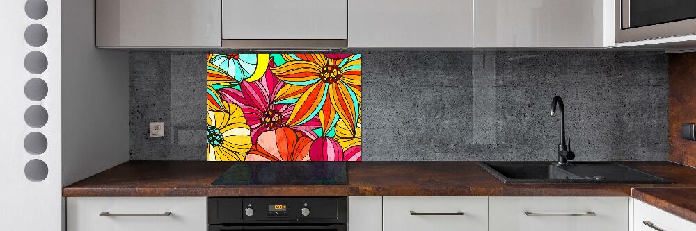 Cooker splashback Floral pattern