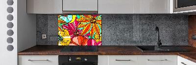 Cooker splashback Floral pattern