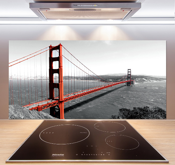 Kitchen wall panels San Francisco bridge