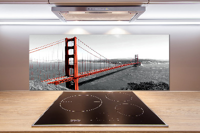 Kitchen wall panels San Francisco bridge