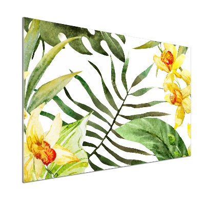 Cooker splashback Tropical flowers