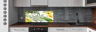 Cooker splashback Tropical flowers