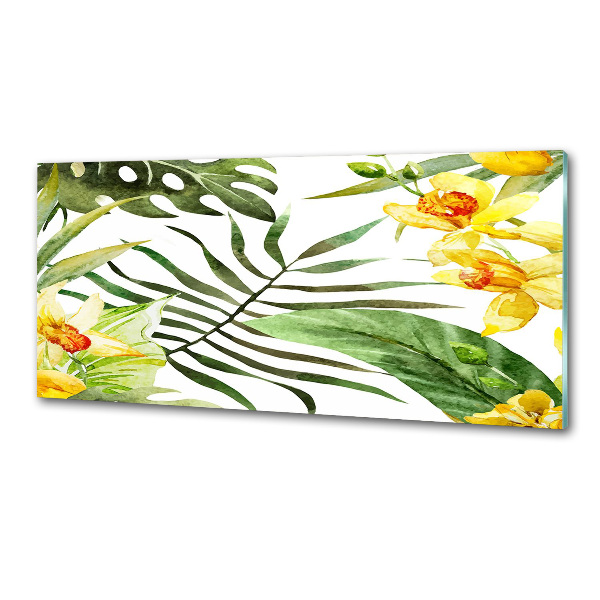 Cooker splashback Tropical flowers